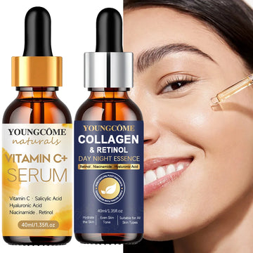 YOUNGCOME Collagne  retinol Essenge For Face  Hyaluronic Acid Moisturizer Improves Look Of Wrinkles, Dry Skin, & Fine Lines