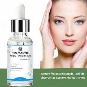 Essência Facial Coreana com Ácido Hialurônico – Hidratação Profunda e Pele de Vidro em Minutos