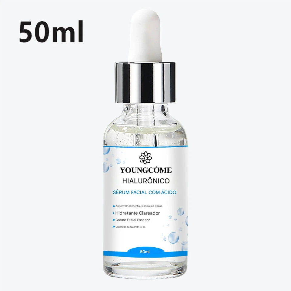 Essência Facial Coreana com Ácido Hialurônico – Hidratação Profunda e Pele de Vidro em Minutos