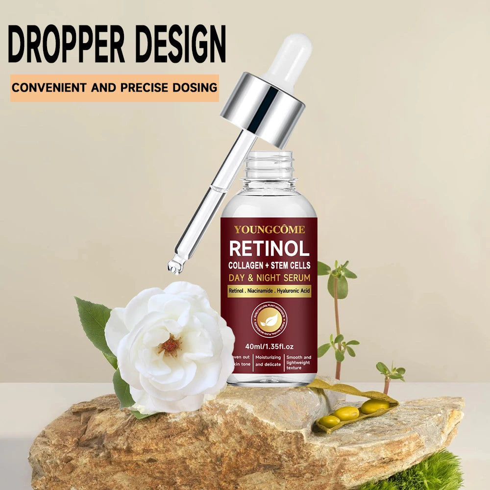 Retinol Collagen Serum Combo Locks In Moisture Repairs Skin Smoothes Wrinkles Increases Elasticity For Younger Healthier Skin