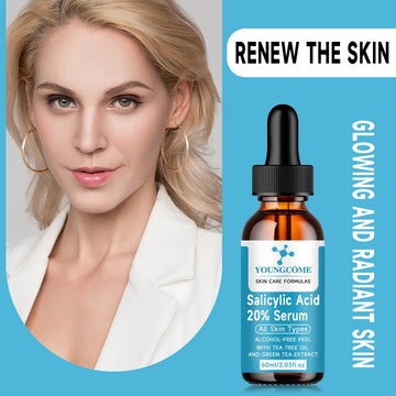 Salicylic Acid 20% Serum Anti Acn-e Face Serum Moisturizing Pimp-le Scar Blackhead Removal Shrink Pores Oil Control Skin Care